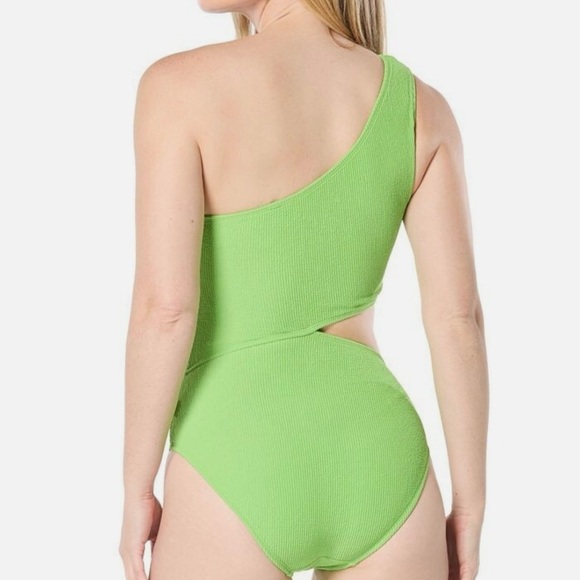 NWT Michael Kors Women's One-Shoulder Side-Cutout Swimsuit size 10 - Picture 2 of 8